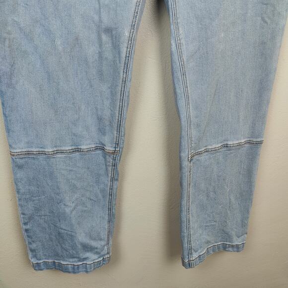 Wildfang Essential Work Denim Pant Womens Large Light Wash Carpenter Jeans - Picture 4 of 14